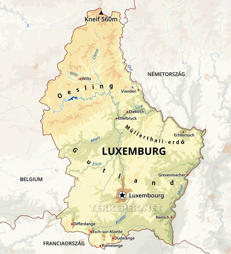 Luxemburg térkép